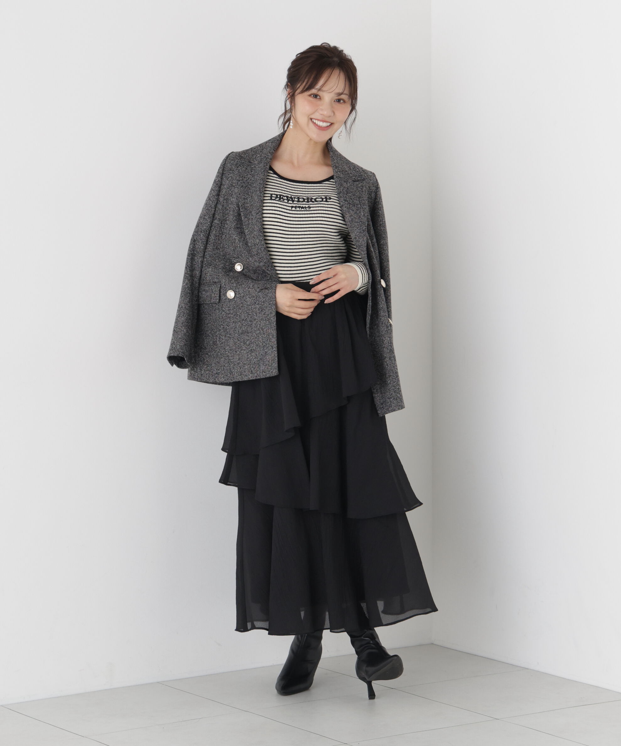 PROPORTION BODY DRESSING「ヘムティアードスカート」|スカート|