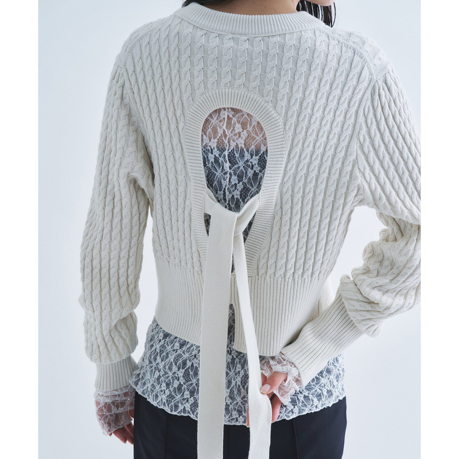 CODE A「cable open back knit」|ニット・セーター|
