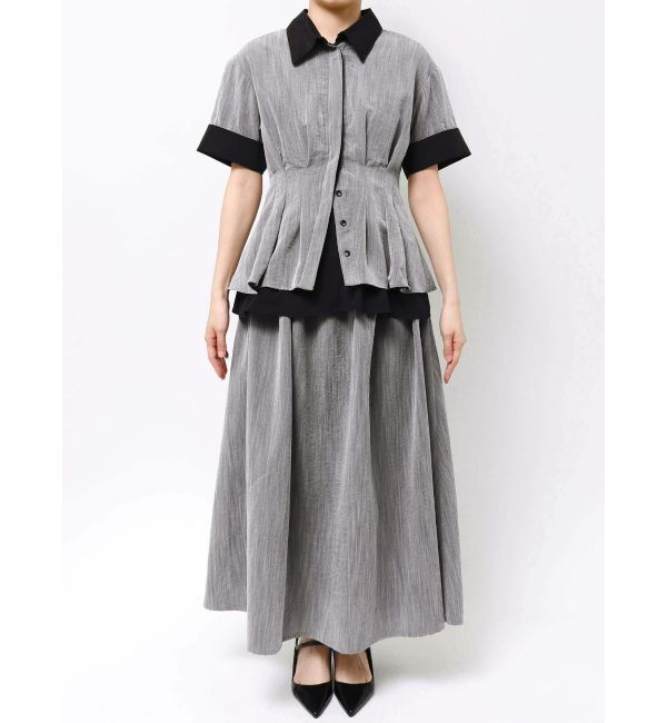 ELENDEEK「LAYERED SHIRT OP」|ワンピース|