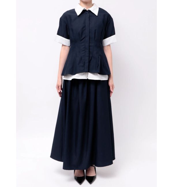 ELENDEEK「LAYERED SHIRT OP」|ワンピース|