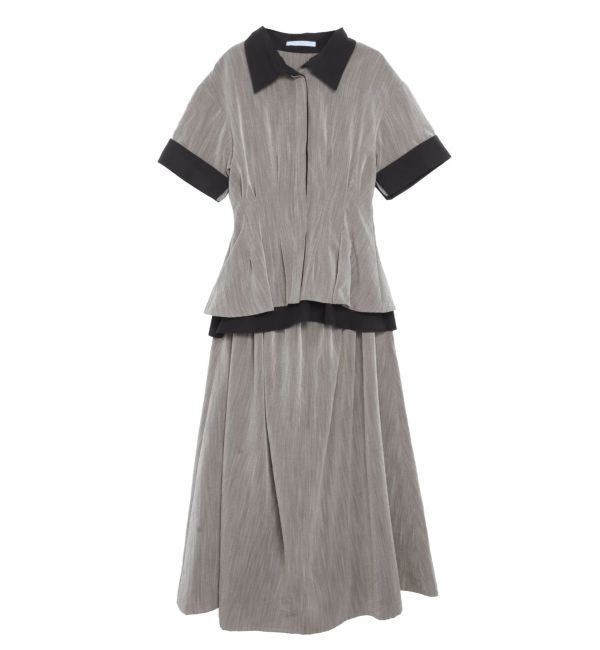 ELENDEEK「LAYERED SHIRT OP」|ワンピース|