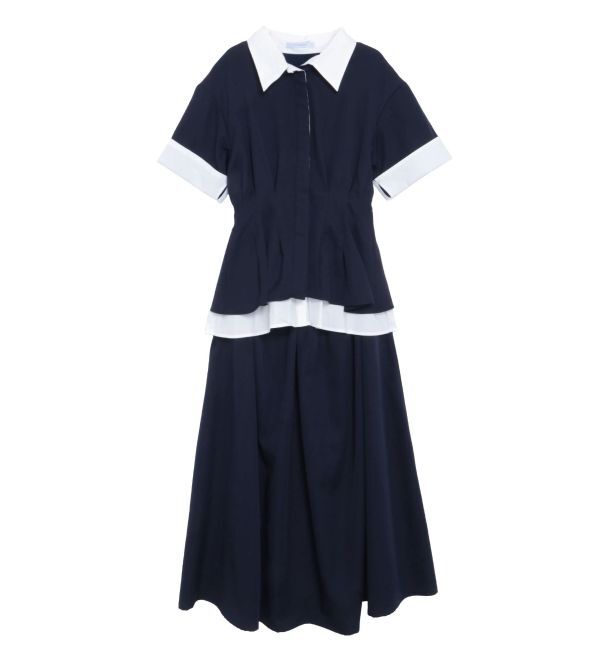 ELENDEEK「LAYERED SHIRT OP」|ワンピース|