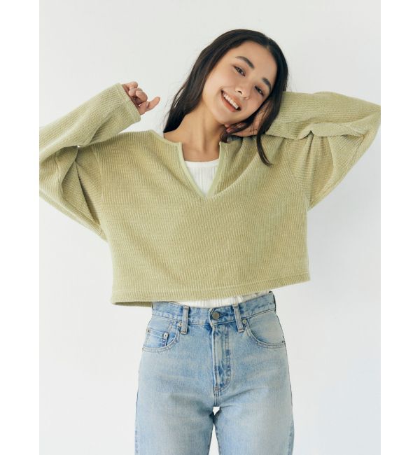 Ungrid「モールダブルフェイスロングスリーブTee」|Tシャツ・カットソー|