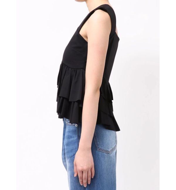LAGUNAMOON「カーブペプラムカットノースリトップス」|Tシャツ・カットソー|