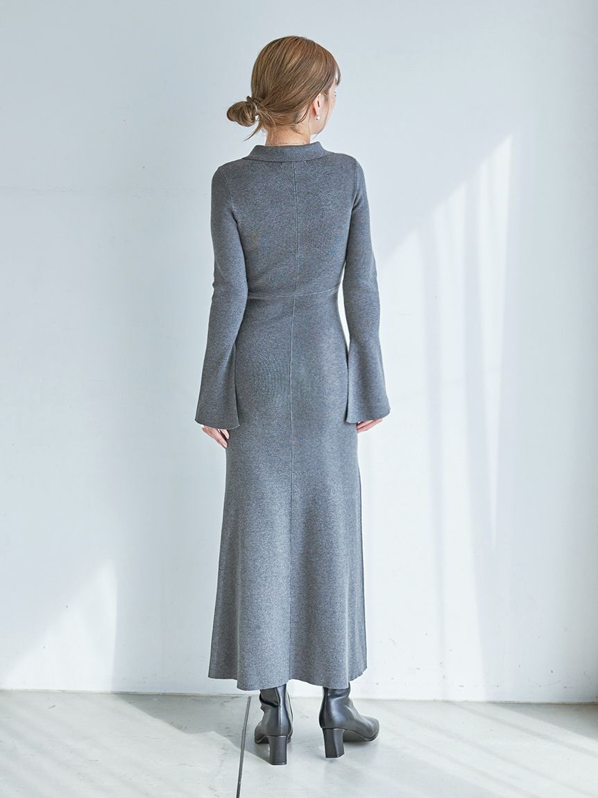 SNIDEL「Sustainableスキッパーニットワンピース」|ワンピース|