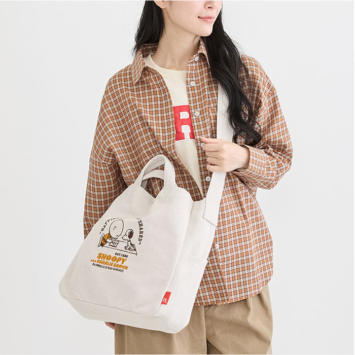 ROOTOTE「トートバッグ スヌーピー 通販 レディース バッグ ピーナッツ 肩掛け 2way ショルダーバッグ」|トートバッグ|