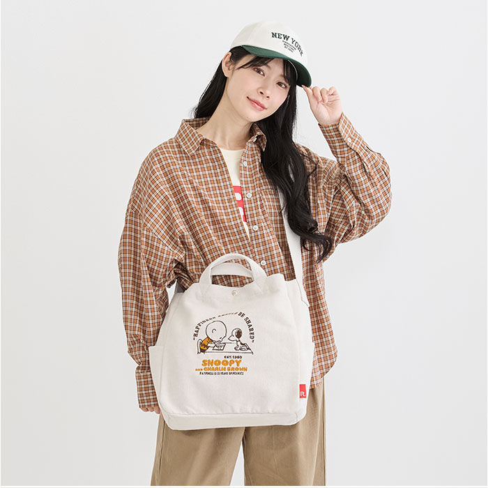 ROOTOTE「トートバッグ スヌーピー 通販 レディース バッグ ピーナッツ 肩掛け 2way ショルダーバッグ」|トートバッグ|