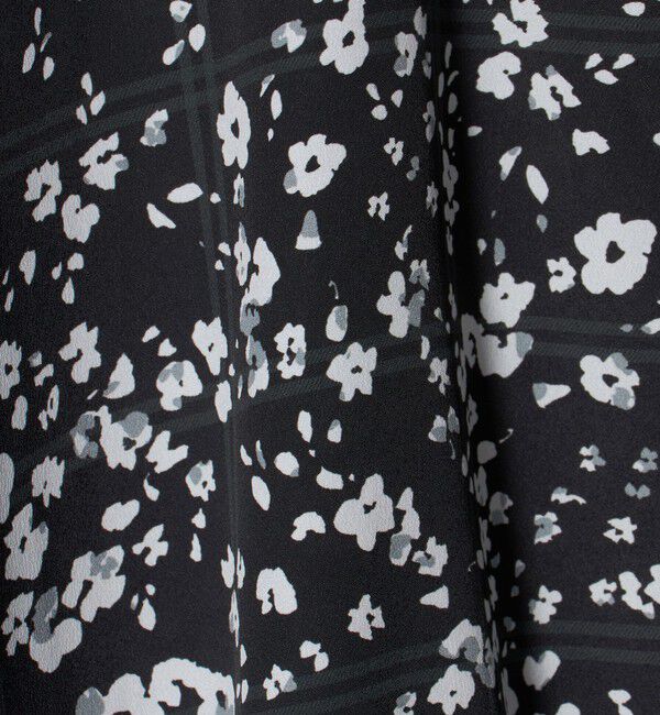 UNITED ARROWS「チェック フラワー プリント ワンピース」|ワンピース|