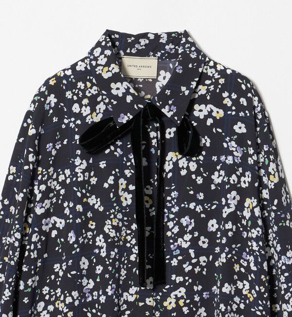 UNITED ARROWS「チェック フラワー プリント ワンピース」|ワンピース|