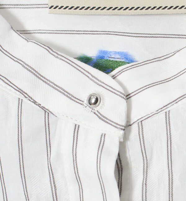 UNITED ARROWS「ストライプ フラワー ジャガード ボウタイ ブラウス」|シャツ・ブラウス|