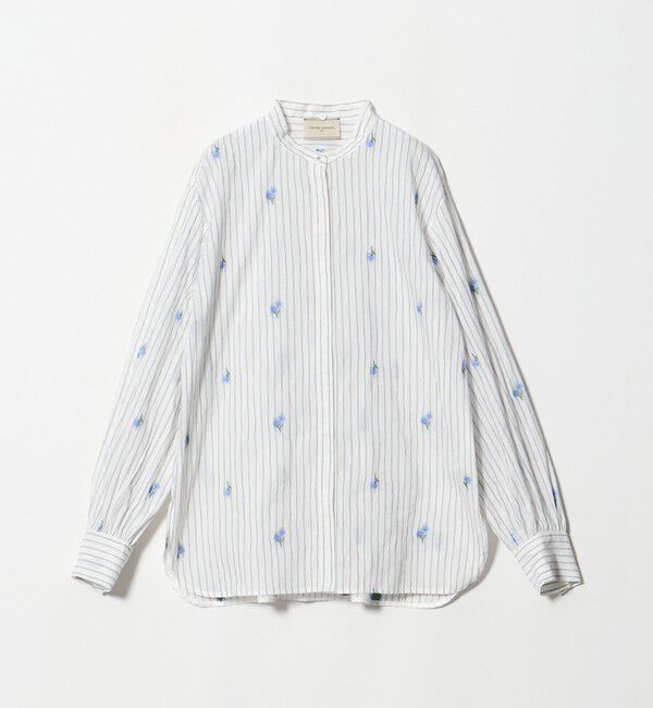 UNITED ARROWS「ストライプ フラワー ジャガード ボウタイ ブラウス」|シャツ・ブラウス|