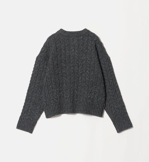 UNITED ARROWS「ケーブル クルーネック カーディガン DK.GRAY」|カーディガン|