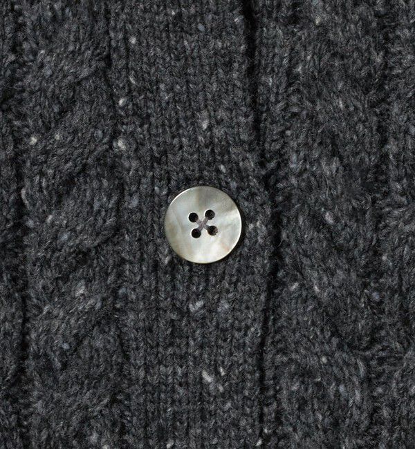 UNITED ARROWS「ケーブル クルーネック カーディガン DK.GRAY」|カーディガン|