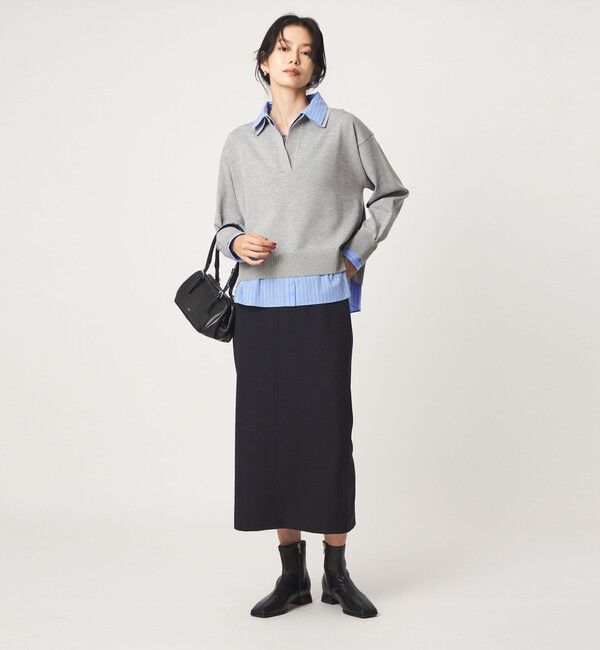 UNITED ARROWS green label relaxing「2WAY  スキッパー シャツ プルオーバー ニット」|ニット・セーター|
