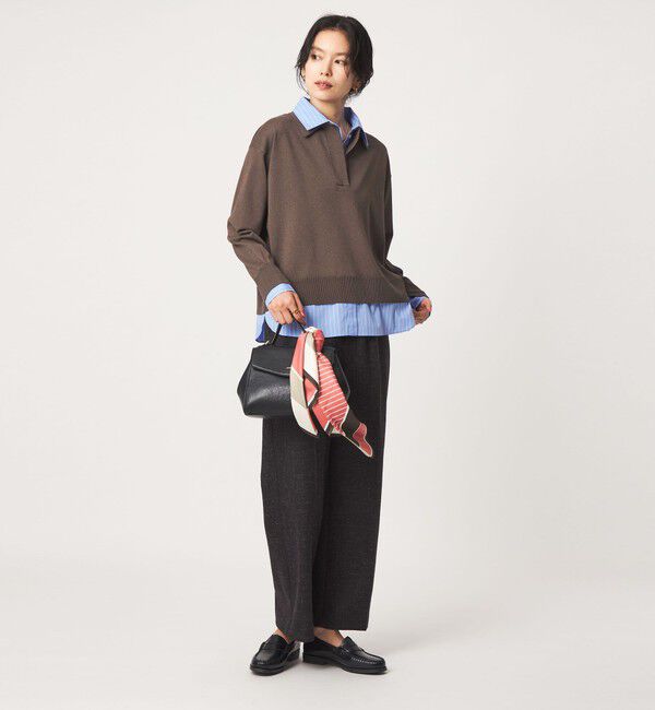 UNITED ARROWS green label relaxing「2WAY  スキッパー シャツ プルオーバー ニット」|ニット・セーター|