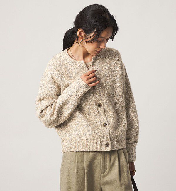 UNITED ARROWS green label relaxing「ミックスヤーン スキッパー カーディガン」|カーディガン|