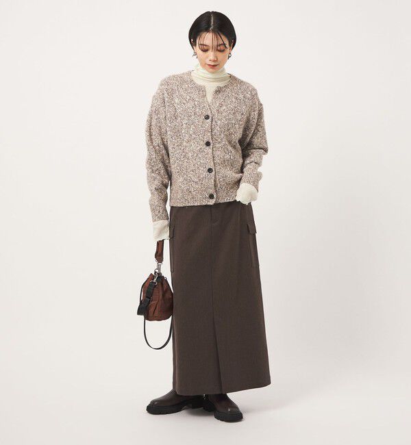 UNITED ARROWS green label relaxing「ミックスヤーン スキッパー カーディガン」|カーディガン|