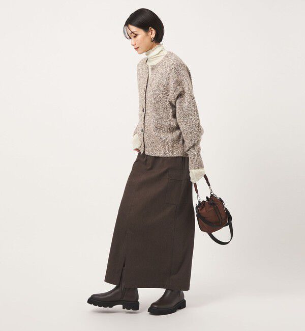 UNITED ARROWS green label relaxing「ミックスヤーン スキッパー カーディガン」|カーディガン|