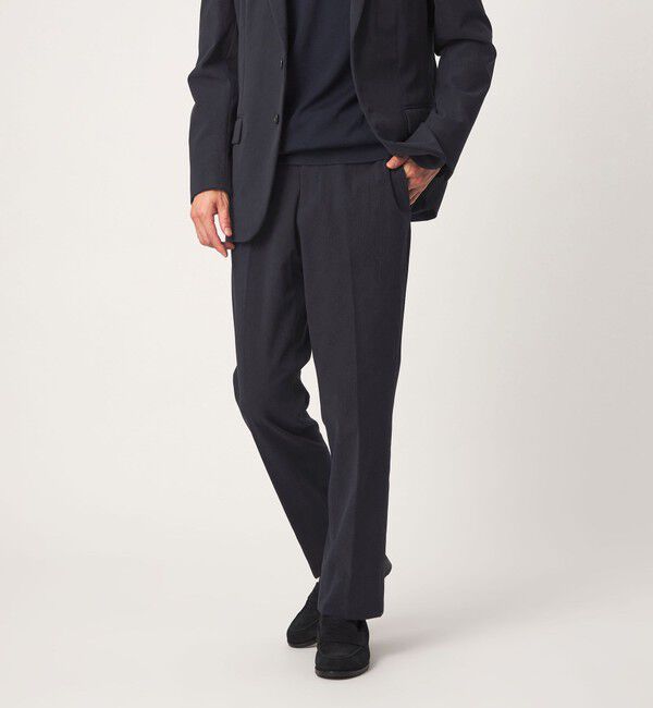 UNITED ARROWS green label relaxing「A+ コーデュロイ スタンダード イージー セットアップ パンツ スラックス -ストレッチ-」|スラックス|NAVY