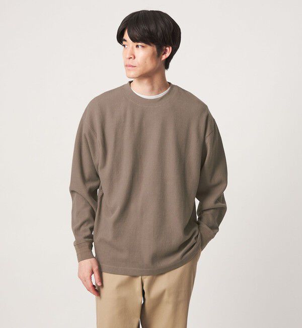 UNITED ARROWS green label relaxing「ワッフル クルーネック 長袖 Tシャツ カットソー」|Tシャツ・カットソー|MOCA