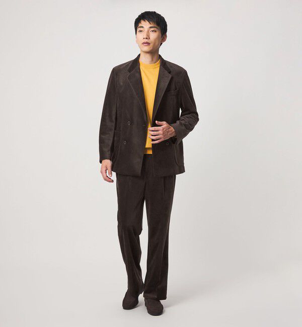 UNITED ARROWS green label relaxing「ベロア ツイル ダブルブレスト 4B ジャケット」|テーラードジャケット|