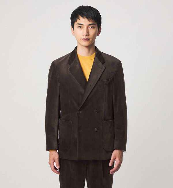 UNITED ARROWS green label relaxing「ベロア ツイル ダブルブレスト 4B ジャケット」|テーラードジャケット|