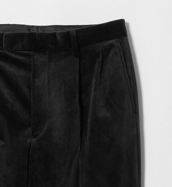 UNITED ARROWS green label relaxing「ベロア ツイル 2プリーツ ワイド スラックス」|スラックス|