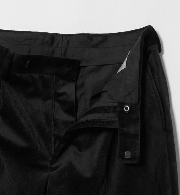 UNITED ARROWS green label relaxing「ベロア ツイル 2プリーツ ワイド スラックス」|スラックス|
