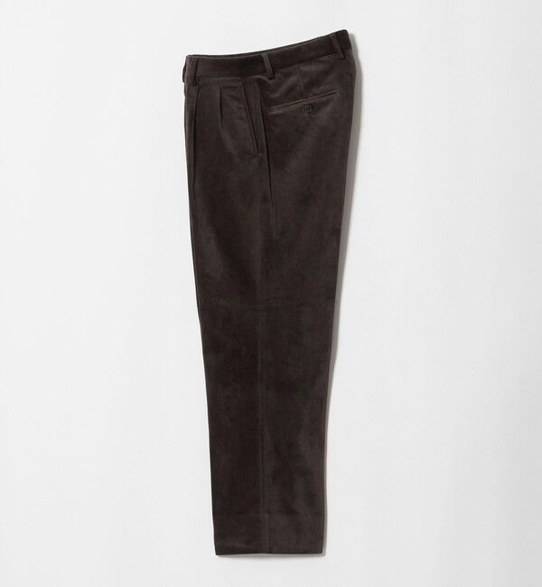 UNITED ARROWS green label relaxing「ベロア ツイル 2プリーツ ワイド スラックス」|スラックス|