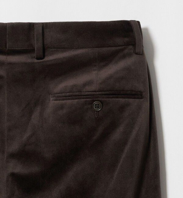 UNITED ARROWS green label relaxing「ベロア ツイル 2プリーツ ワイド スラックス」|スラックス|