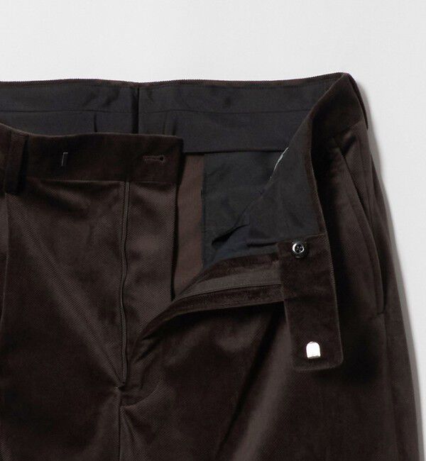 UNITED ARROWS green label relaxing「ベロア ツイル 2プリーツ ワイド スラックス」|スラックス|