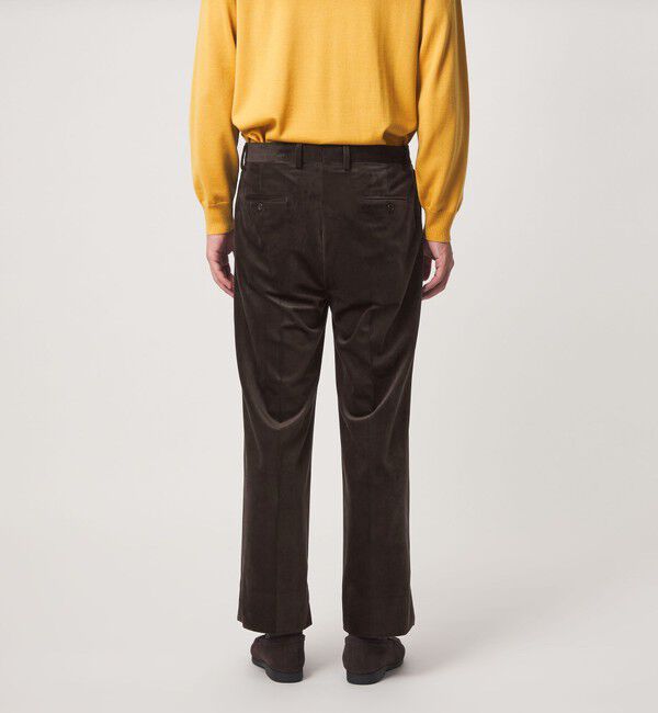 UNITED ARROWS green label relaxing「ベロア ツイル 2プリーツ ワイド スラックス」|スラックス|