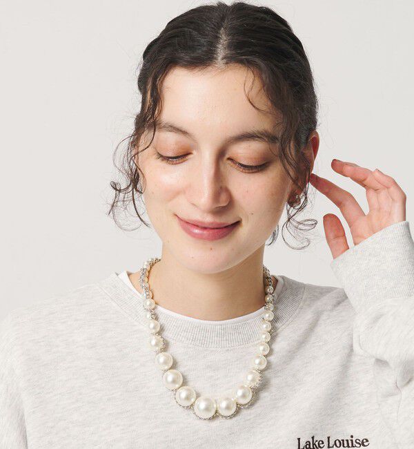 BEAUTY&YOUTH UNITED ARROWS「パールモチーフ&times;チェーン ネックレス」|ネックレス|