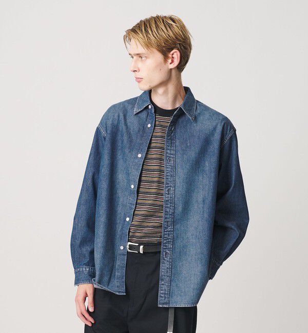 BEAUTY&YOUTH UNITED ARROWS「シェービング デニム レギュラーカラー シャツ GRANDE型」|シャツ・ブラウス|