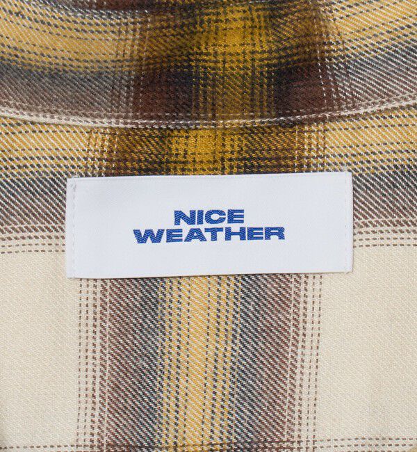 NICE WEATHER「＜NICE WEATHER＞ショート オンブレチェック シャツ」|シャツ・ブラウス|