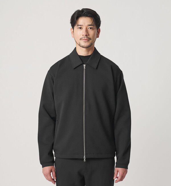BEAUTY&YOUTH UNITED ARROWS「【WEB限定 WARDROBE SMART】ダブルニット ハリントン ジャケット/セットアップ対応 【抗菌・防臭】」|カーディガン|