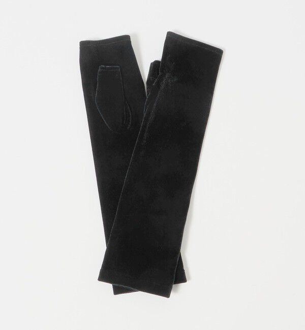 STEVEN ALAN「＜Steven Alan＞ベロア フィンガーレス グローブ」|手袋|BLACK