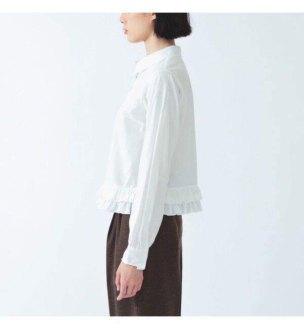 Ray BEAMS 「フリルヘム レギュラーカラー シャツ」|シャツ・ブラウス|