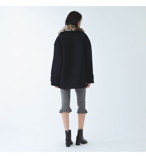 Ray BEAMS 「フェイク ファーカラー ピーコート」|ダッフルコート|