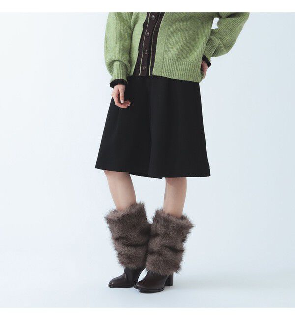 Ray BEAMS 「ストライプ ワイド ハーフ パンツ」|その他|BLACK