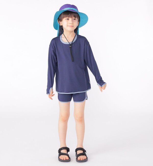 SHIPS KIDS「SHIPS KIDS:90～130cm / 無地 スイム ボクサー ショーツ」|ショーツ|