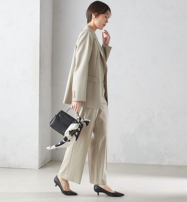 SHIPS for women「タキシード クロス ストレート パンツ」|スラックス|