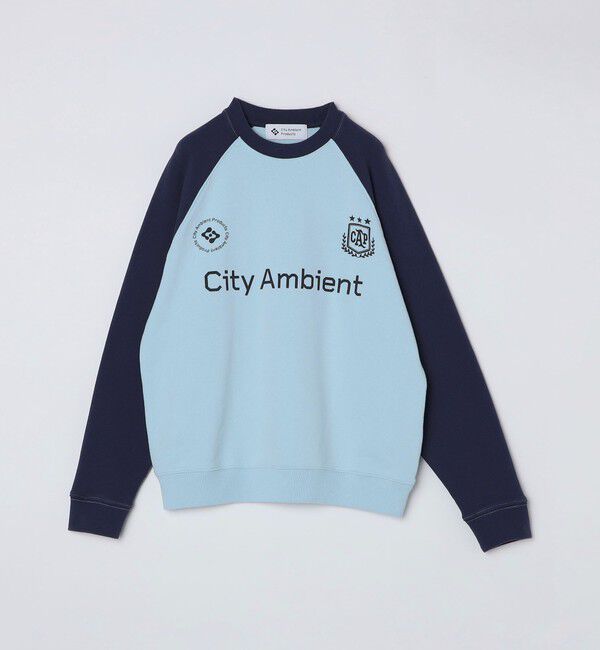 SHIPS「City Ambient Products: ラグランスリーブ プリント スウェット」|スウェット・ジャージ|
