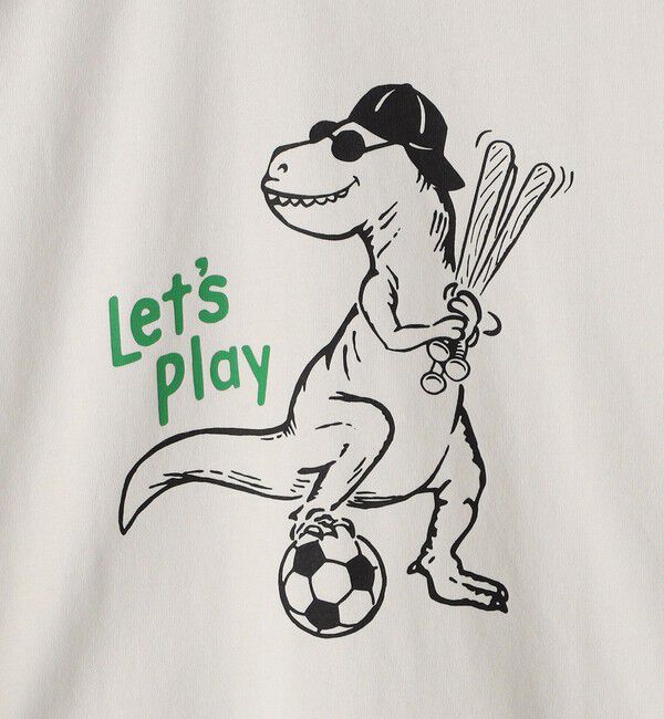 SHIPS KIDS「【SHIPS KIDS別注】ARCH＆LINE:80～90cm / ダイナソー ロングスリーブ Tシャツ」|Tシャツ・カットソー|