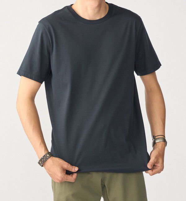 SHIPS「SHIPS:〈MADE IN JAPAN〉スタンダード クルーネック Tシャツ」|Tシャツ・カットソー|ネイビー