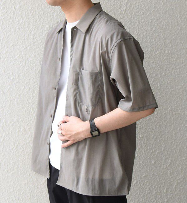 SHIPS any「SHIPS any:〈接触冷感/UVカット〉VEILICE レギュラーカラー ポケット シャツ(セットアップ対応)◇」|シャツ・ブラウス|