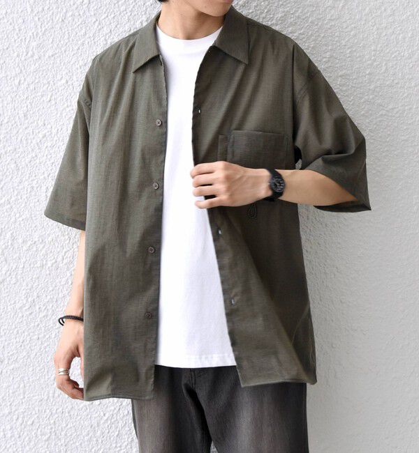 SHIPS any「SHIPS any:〈接触冷感/UVカット〉VEILICE レギュラーカラー ポケット シャツ(セットアップ対応)◇」|シャツ・ブラウス|