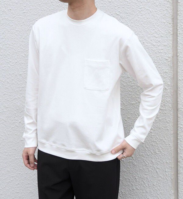 SHIPS any「SHIPS any:〈接触冷感/UVカット〉ソフト スムース リラックス ポケット Tシャツ◇」|Tシャツ・カットソー|