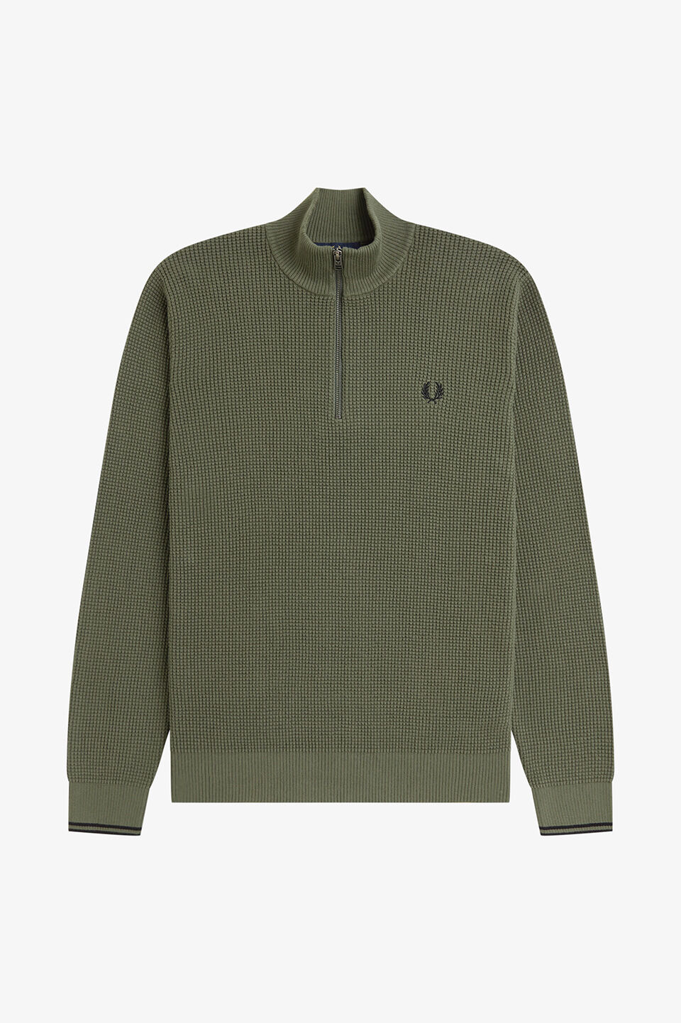 FRED PERRY 「FRED PERRY／Waffle Stitch Half Zip Jumper／ワッフルステッチハーフジップニット」|ニット・セーター|
