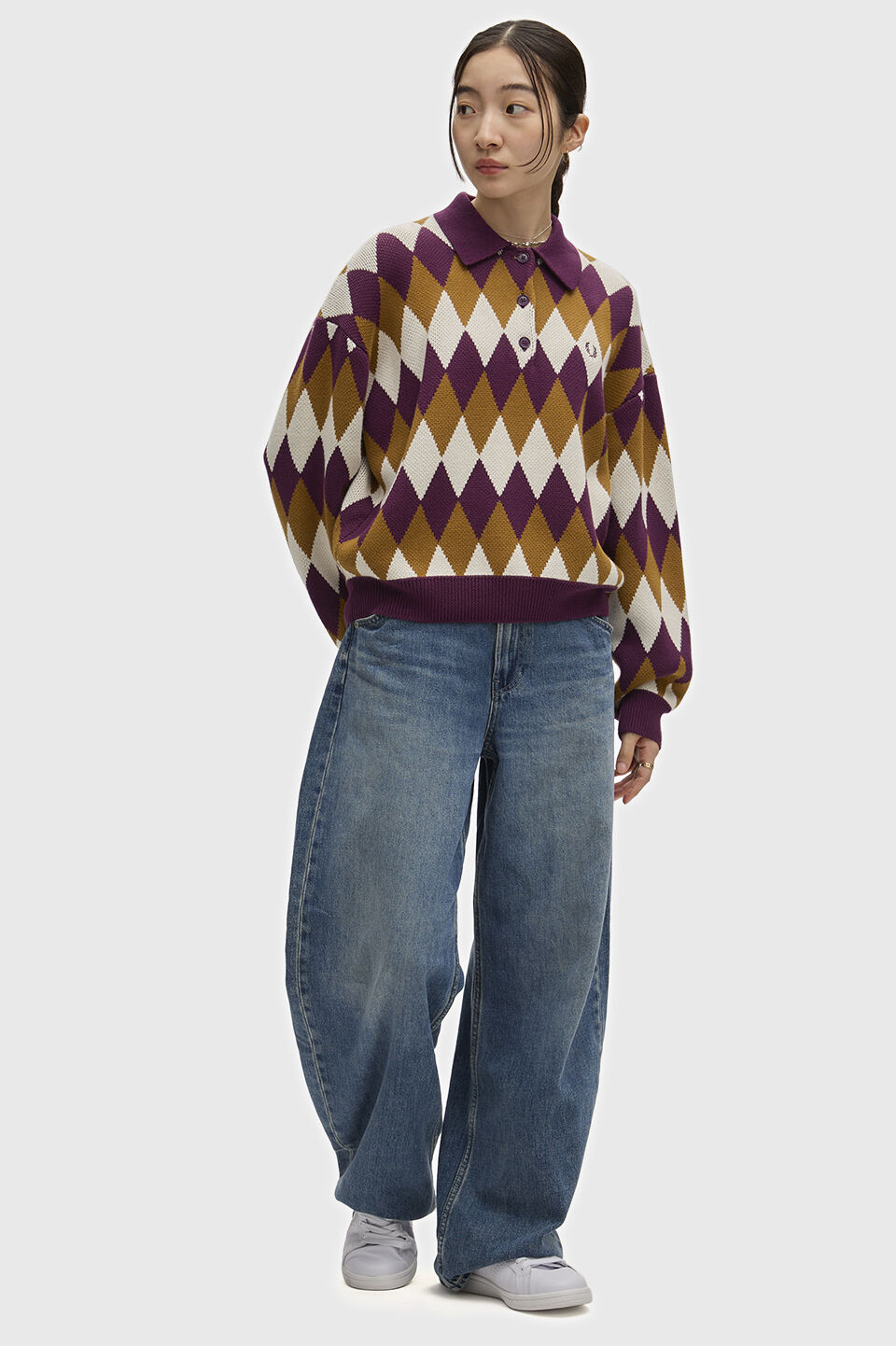 FRED PERRY 「FRED PERRY／DIAMOND JACQUARD KNITTED SHIRT／ダイヤモンドジャカードニットポロシャツ」|ポロシャツ|